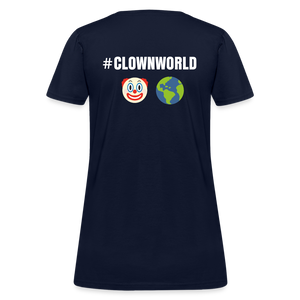 #CLOWNWORLD Back Print Women's T-Shirt - navy