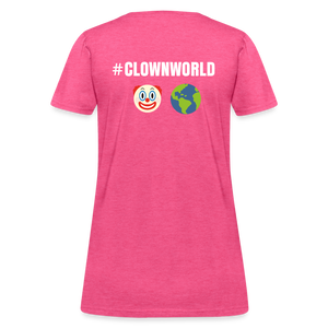 #CLOWNWORLD Back Print Women's T-Shirt - heather pink