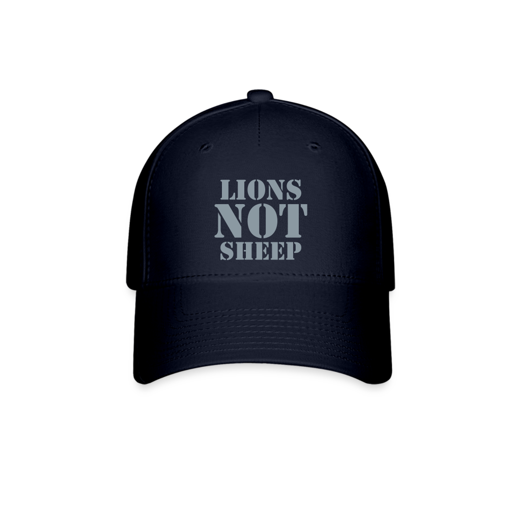 Lions Not Sheep Flexfit Baseball Cap - navy