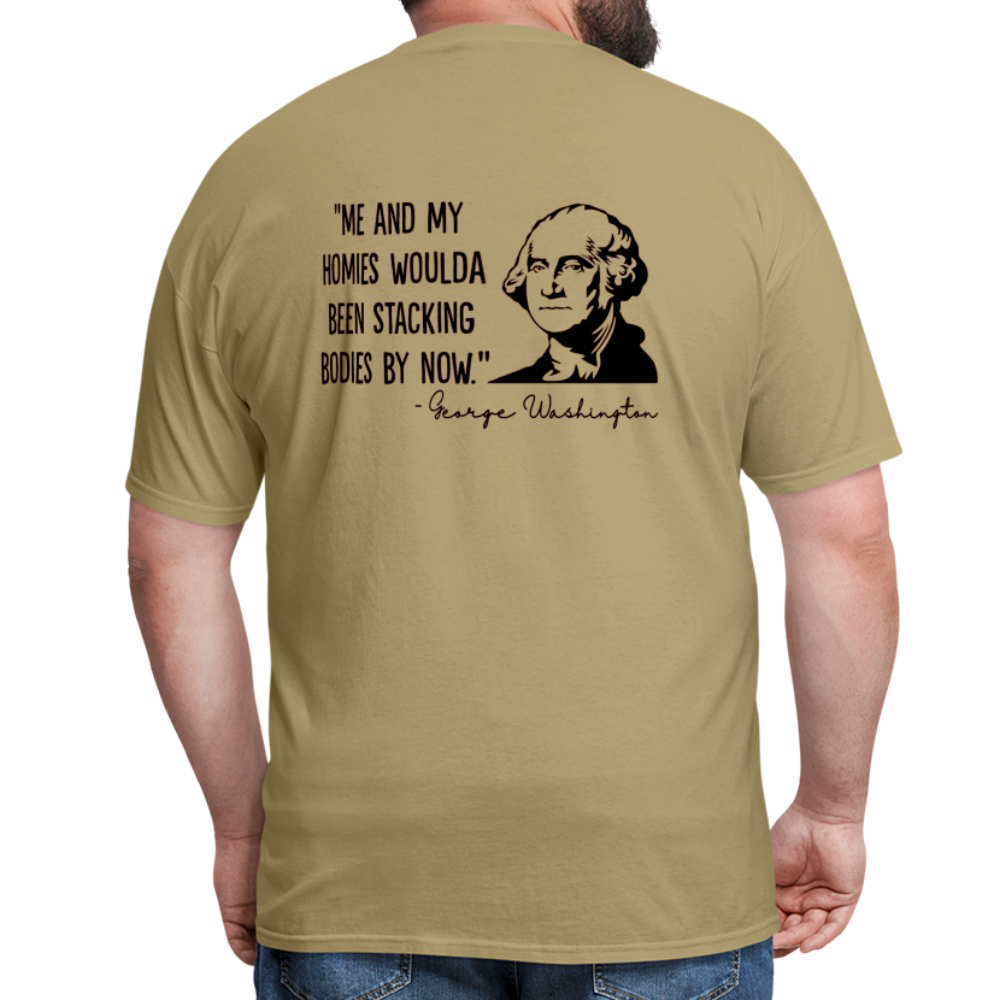 George Washington & His Homies Funny Classic T-Shirt - khaki