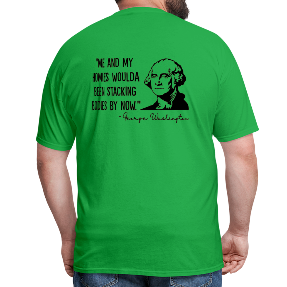 George Washington & His Homies Funny Classic T-Shirt - bright green