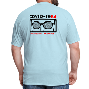 COVID-1984 (Back Print) Classic T-Shirt - powder blue