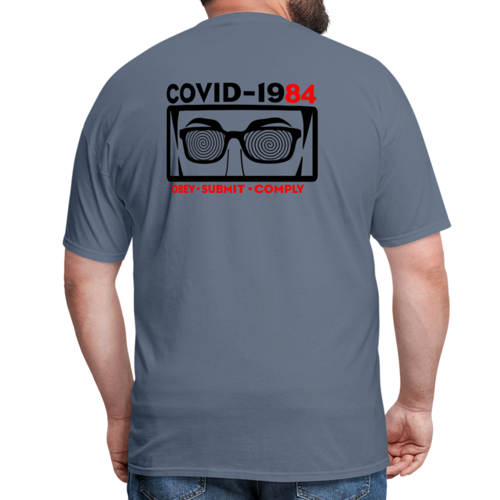 COVID-1984 (Back Print) Classic T-Shirt - denim