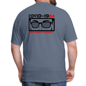 COVID-1984 (Back Print) Classic T-Shirt - denim