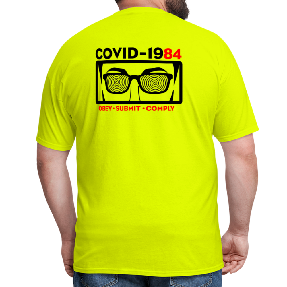 COVID-1984 (Back Print) Classic T-Shirt - safety green