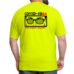 COVID-1984 (Back Print) Classic T-Shirt - safety green