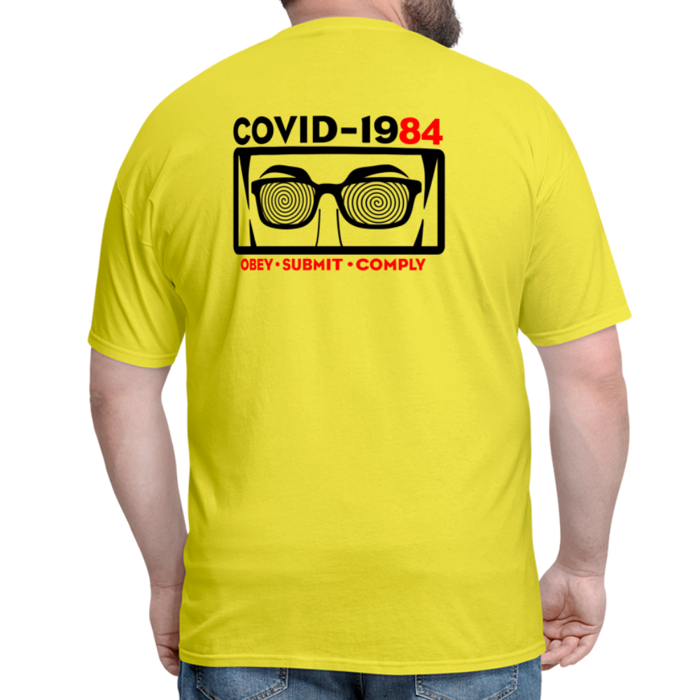 COVID-1984 (Back Print) Classic T-Shirt - yellow