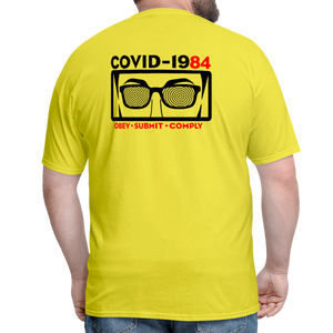 COVID-1984 (Back Print) Classic T-Shirt - yellow