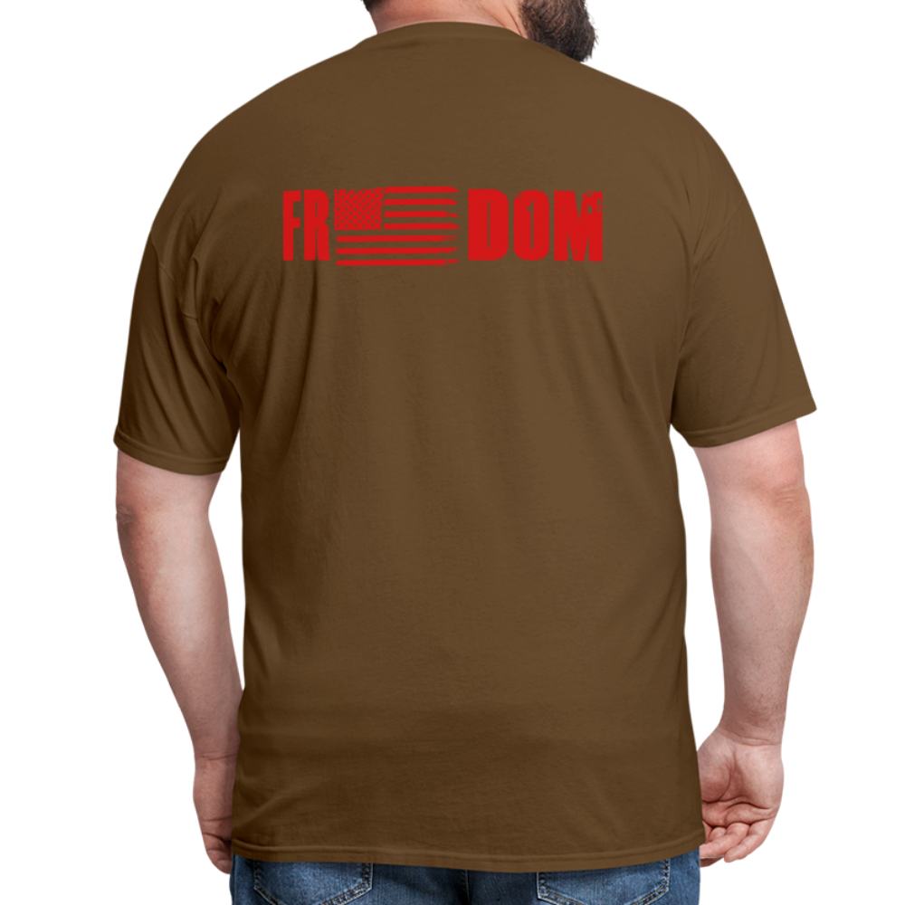 Freedom (Back Print) Classic T-Shirt - brown