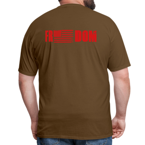 Freedom (Back Print) Classic T-Shirt - brown