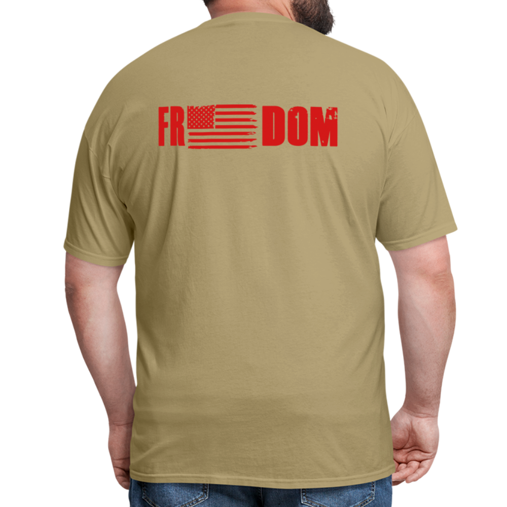 Freedom (Back Print) Classic T-Shirt - khaki