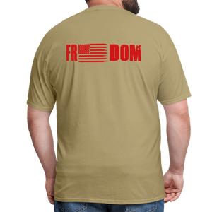 Freedom (Back Print) Classic T-Shirt - khaki