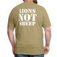 Lions Not Sheep (Back Print) Classic T-Shirt - khaki