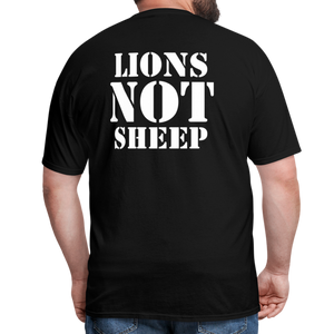 Lions Not Sheep (Back Print) Classic T-Shirt - black