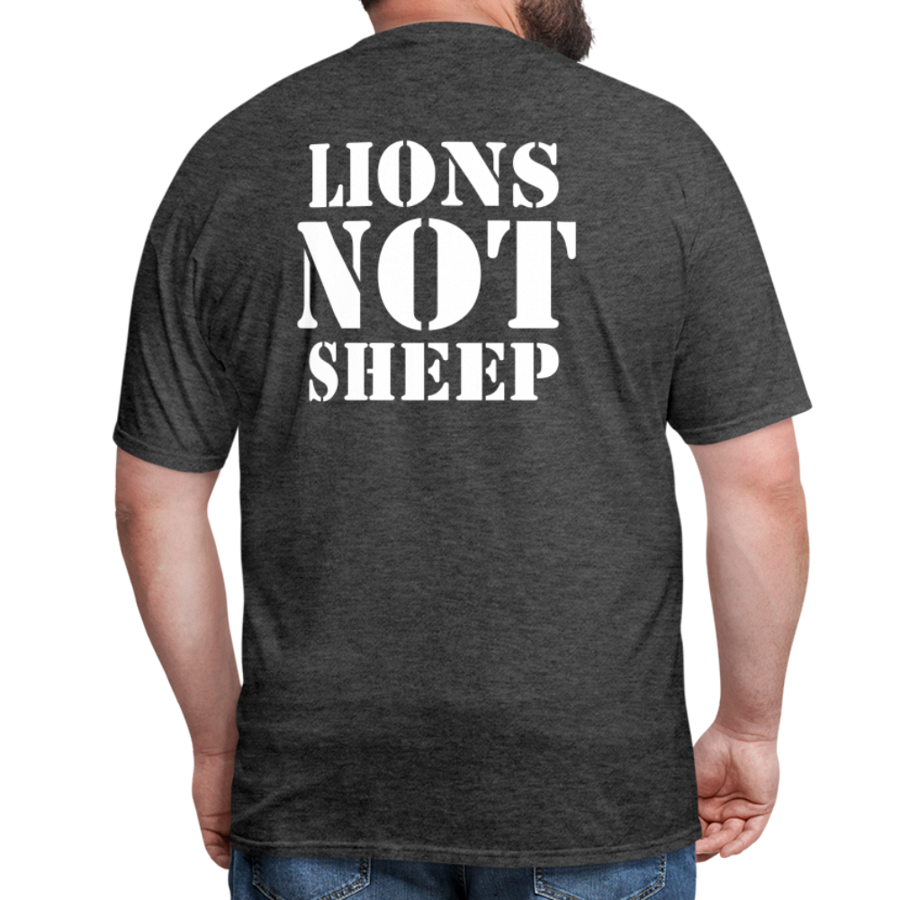 Lions Not Sheep (Back Print) Classic T-Shirt - heather black