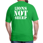 Lions Not Sheep (Back Print) Classic T-Shirt - bright green