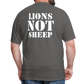 Lions Not Sheep (Back Print) Classic T-Shirt - charcoal