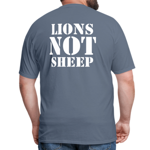 Lions Not Sheep (Back Print) Classic T-Shirt - denim