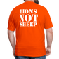 Lions Not Sheep (Back Print) Classic T-Shirt - orange