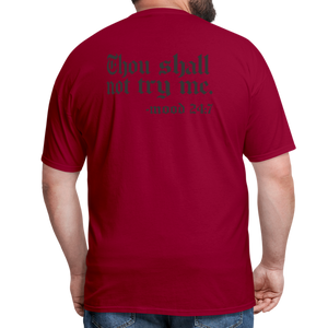 Thou shall not try me, mood 24:7 (Back Print) Classic T-Shirt - dark red