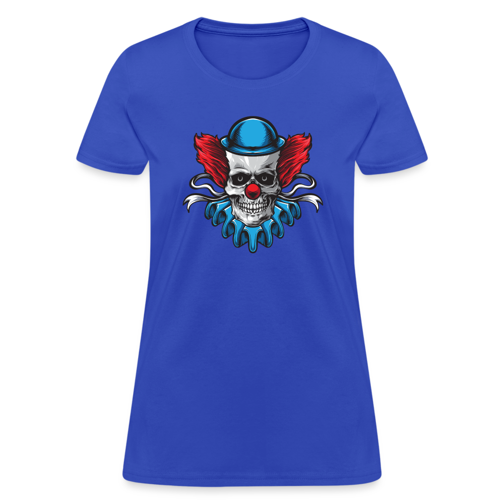 Scary Clown Skull Women's T-Shirt - royal blue