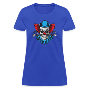 Scary Clown Skull Women's T-Shirt - royal blue