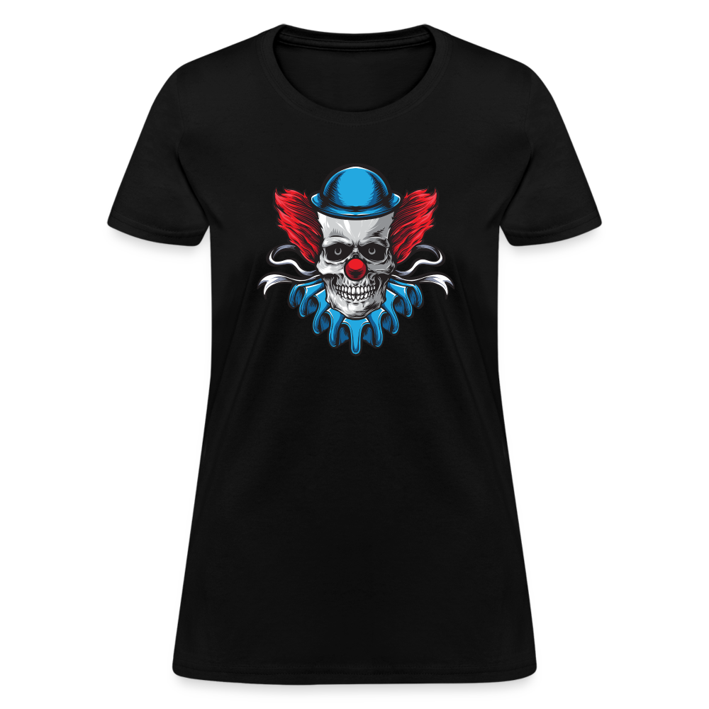 Scary Clown Skull Women's T-Shirt - black