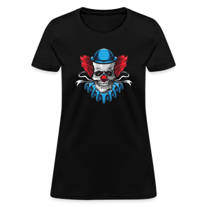 Scary Clown Skull Women's T-Shirt - black