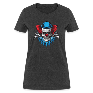 Scary Clown Skull Women's T-Shirt - heather black