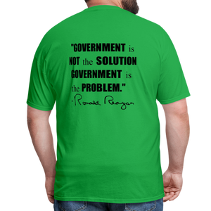 Ronald Reagan | Government is the Problem (Back Print) Classic T-Shirt - bright green