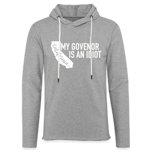 My Governor Is An Idiot California Gavin Newsom Unisex Lightweight Terry Hoodie - heather gray