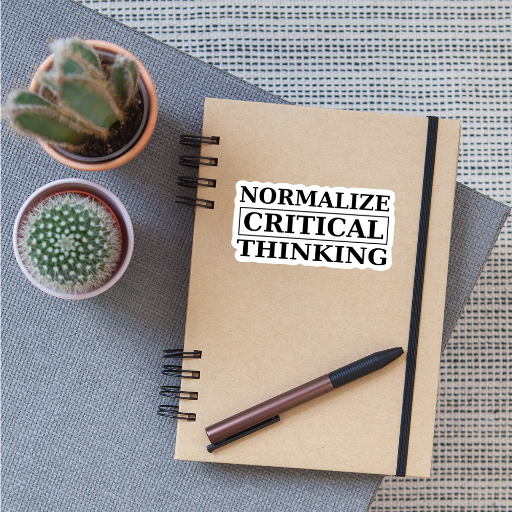 Normalize Critical Thinking Sticker - white matte