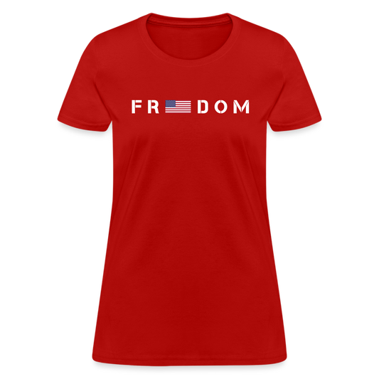 Freedom USA Flag Women's T-Shirt - red