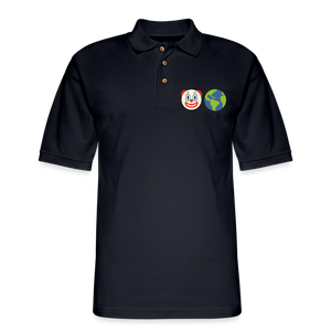 Clown World Logo Men's Pique Polo Shirt - midnight navy