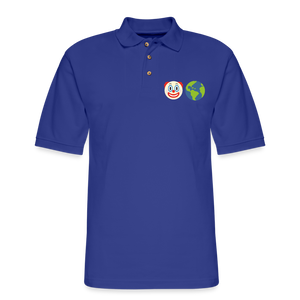 Clown World Logo Men's Pique Polo Shirt - royal blue