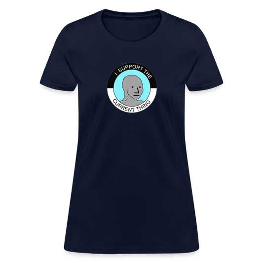 I Support The Current Thing Women's T-Shirt - navy