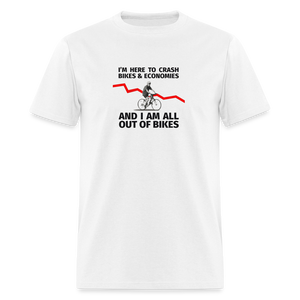 Crashing Bikes & Economies Classic T-Shirt - white