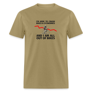 Crashing Bikes & Economies Classic T-Shirt - khaki