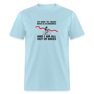 Crashing Bikes & Economies Classic T-Shirt - powder blue