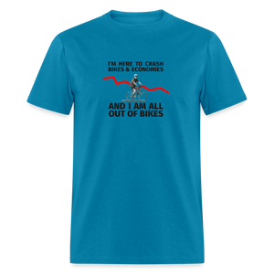 Crashing Bikes & Economies Classic T-Shirt - turquoise