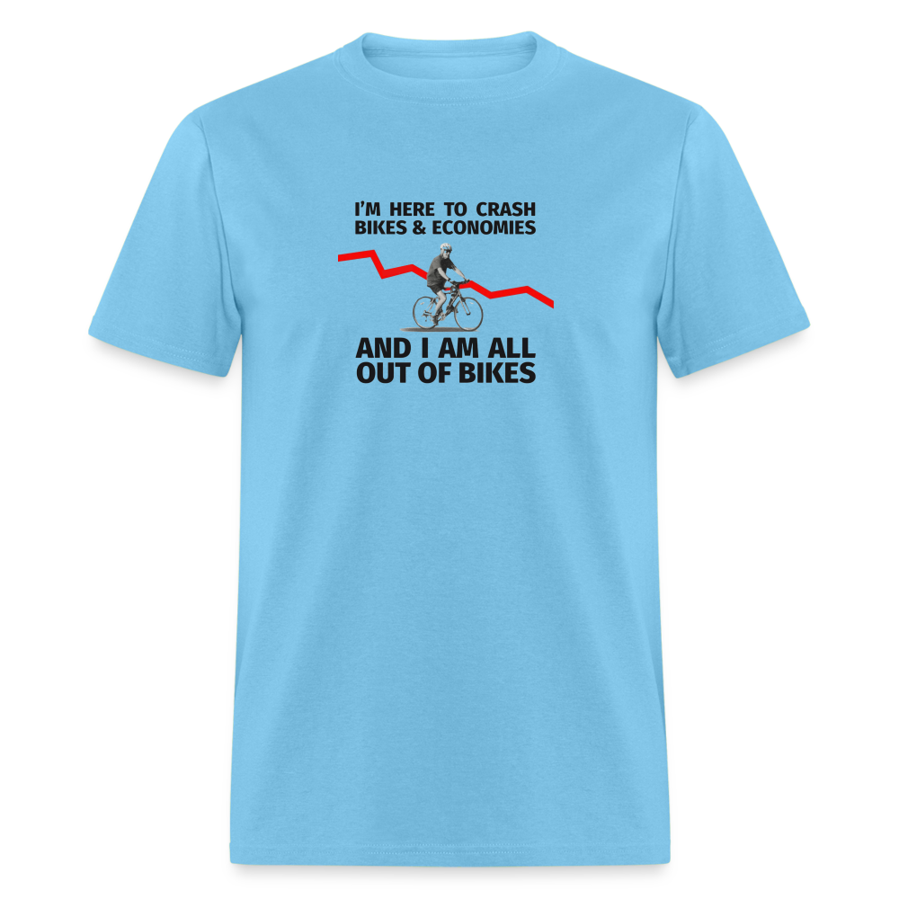 Crashing Bikes & Economies Classic T-Shirt - aquatic blue