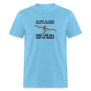 Crashing Bikes & Economies Classic T-Shirt - aquatic blue