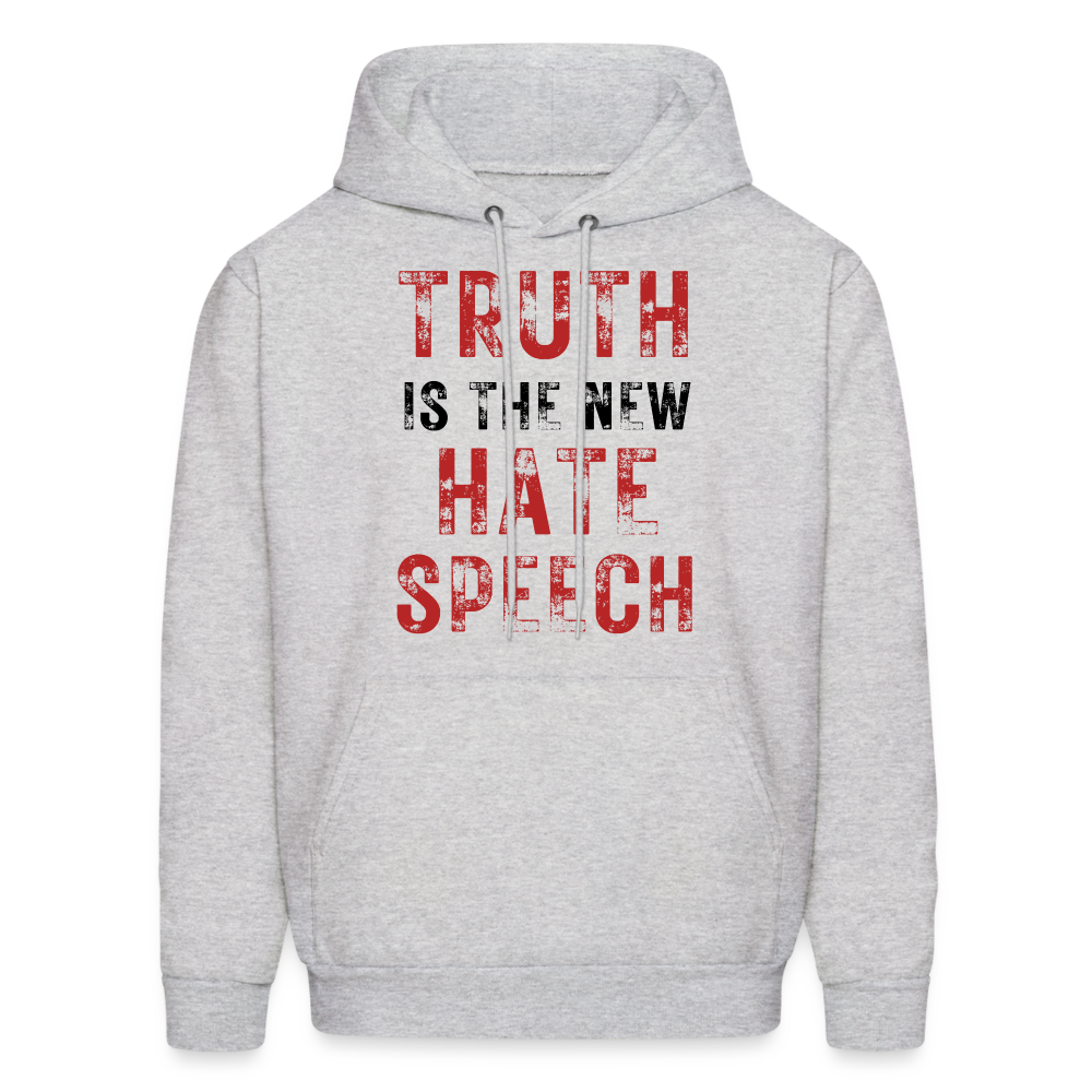 Truth IS The New Hate Speech Men's Hanes Hoodie - ash 