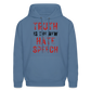 Truth IS The New Hate Speech Men's Hanes Hoodie - denim blue