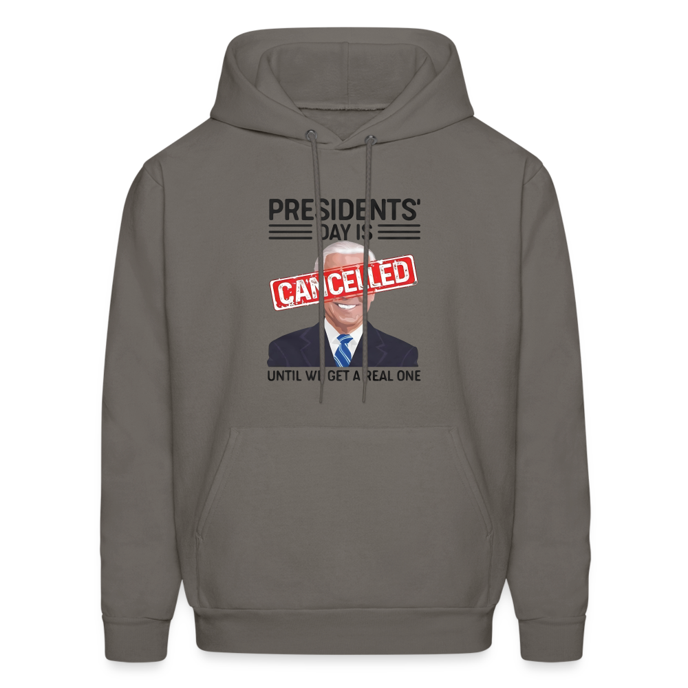 Presidents Day is cancelled Men's Haines Hoodie - asphalt gray