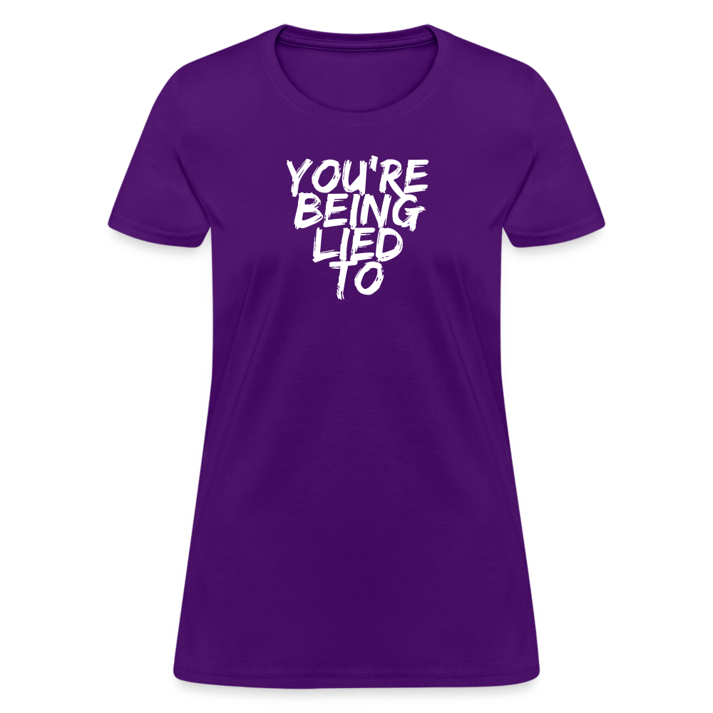 You’re Being Lied To Women's T-Shirt - purple