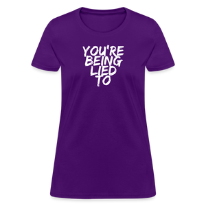 You’re Being Lied To Women's T-Shirt - purple