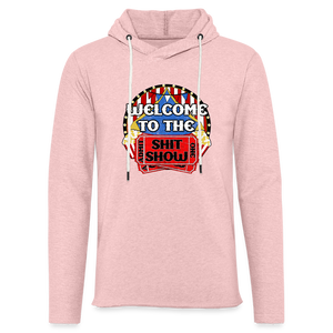 Welcome to the Shit Show Unisex Lightweight Terry Hoodie - cream heather pink