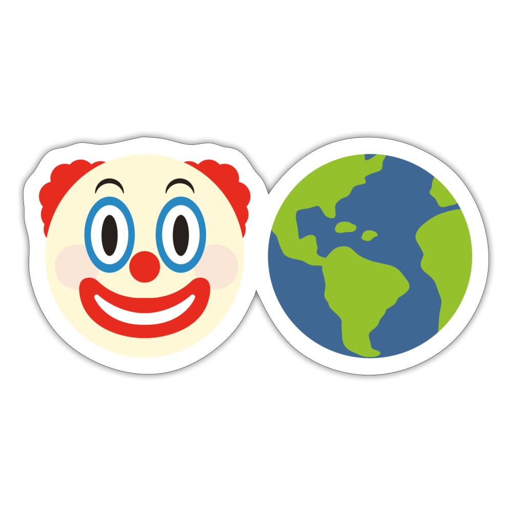 Clown World Sticker - white matte