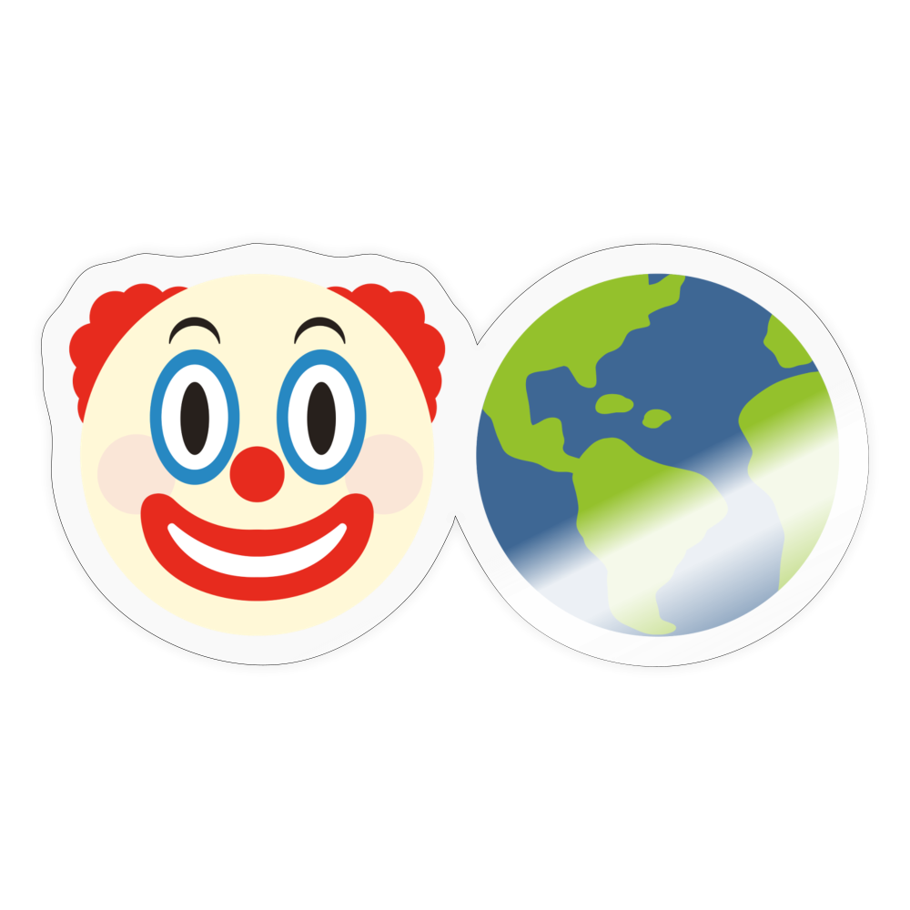 Clown World Sticker - transparent glossy